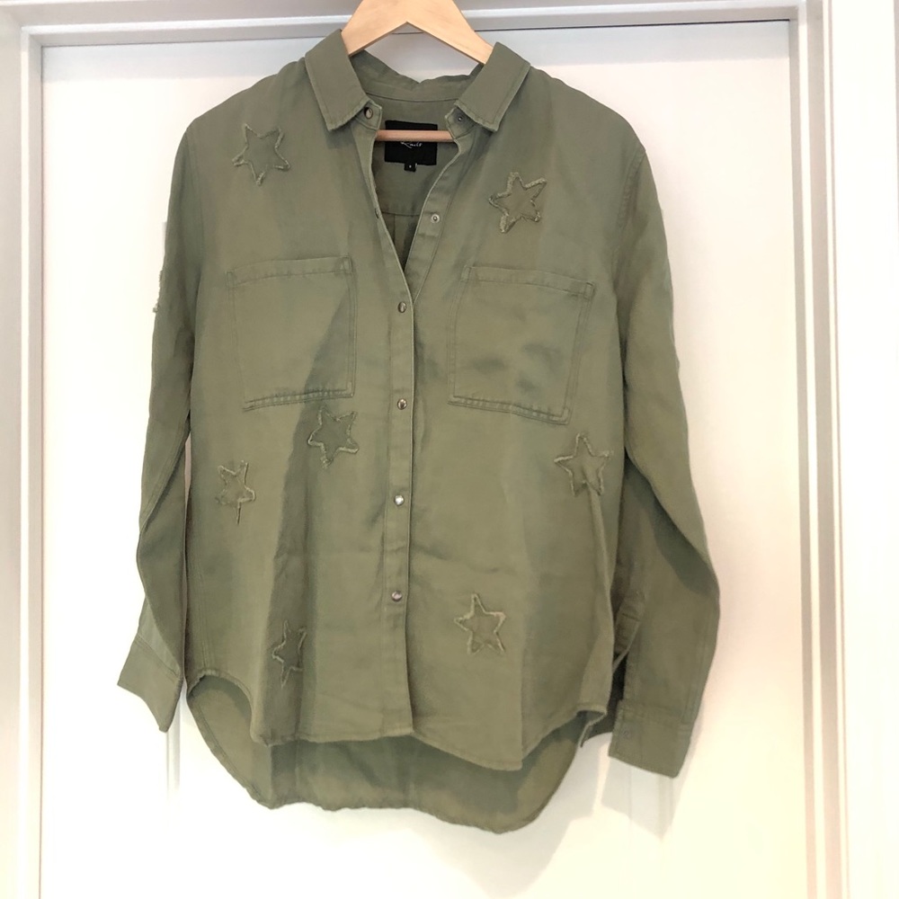 Rails Marcel Star Embroidered Snap Front Shirt. - image 7